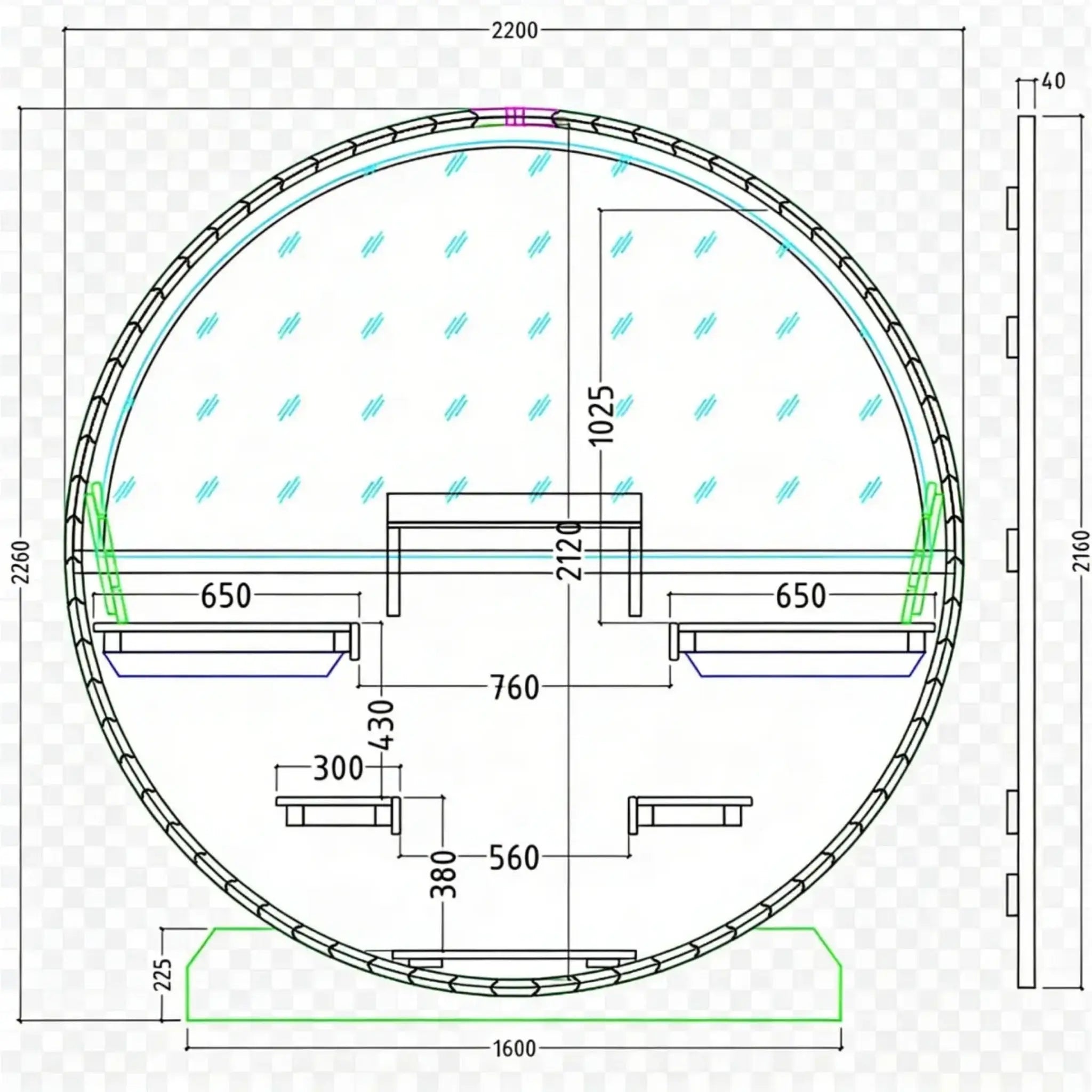 Helsinki Finnish Barrel Sauna diagram