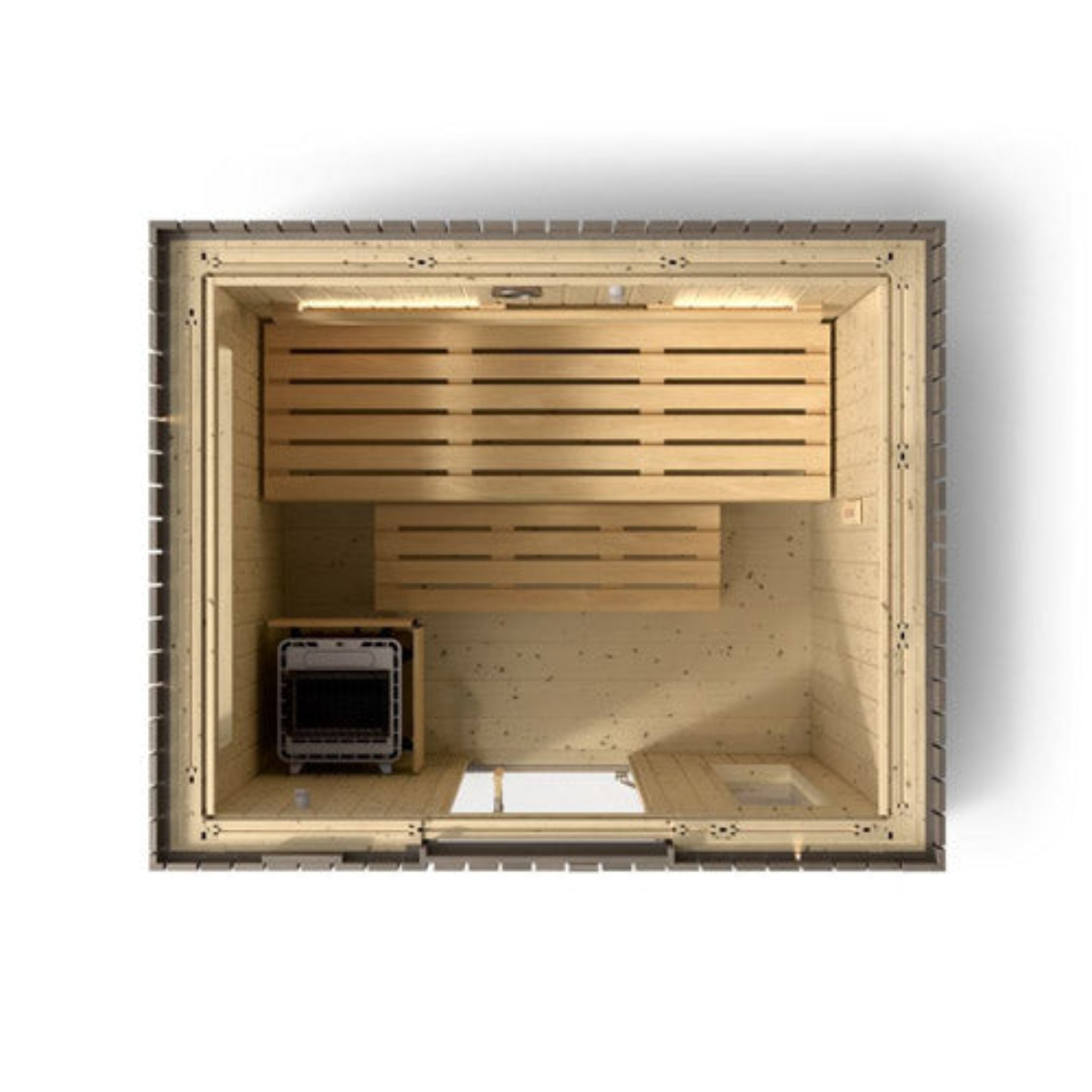 Kohler C2 Outdoor Sauna – LED lighting and digital control panel