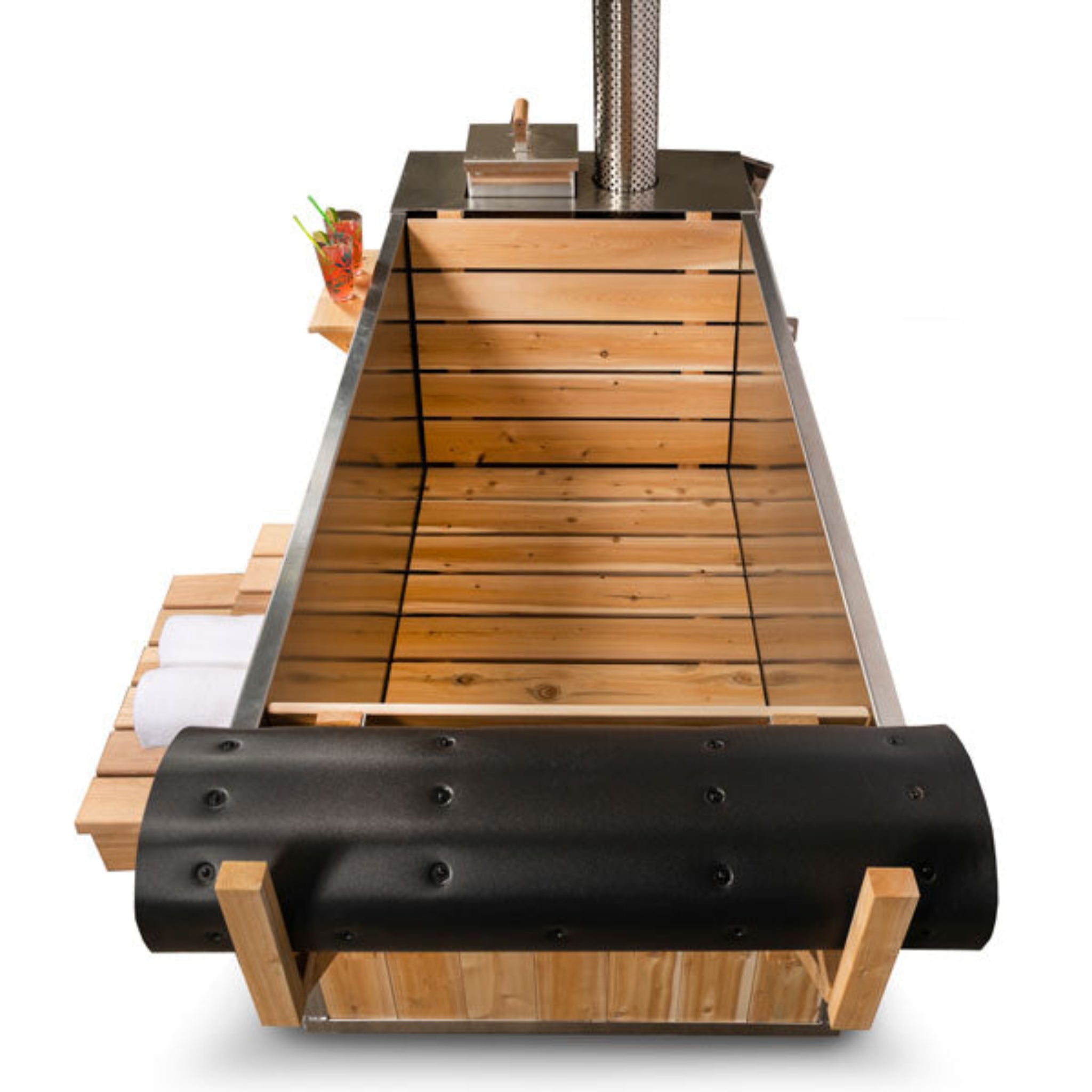 LeisureCraft Starlight hot tub interior aluminum liner close-up