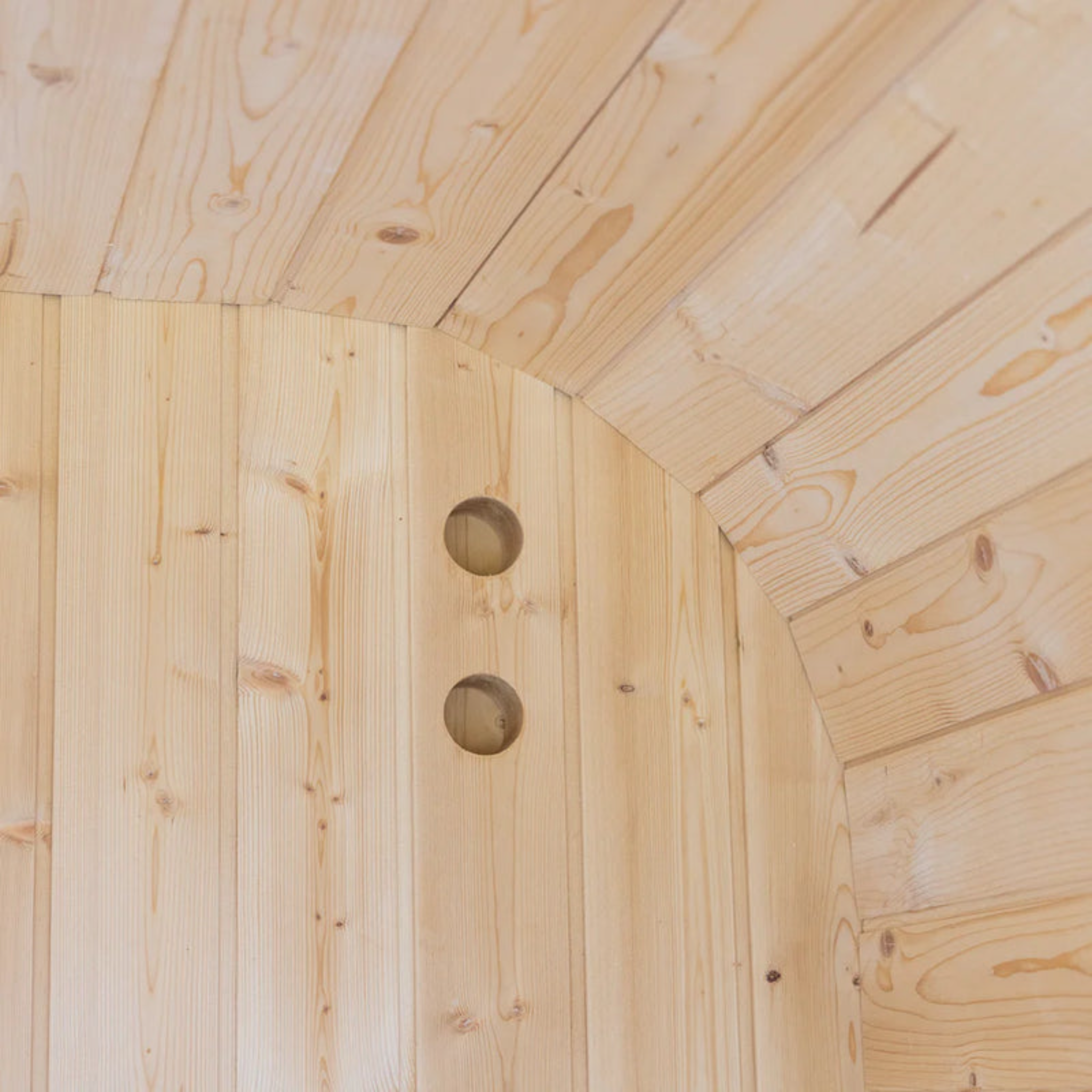 Auris One Luxury Outdoor Cedar Sauna – Cedar Floor Detail