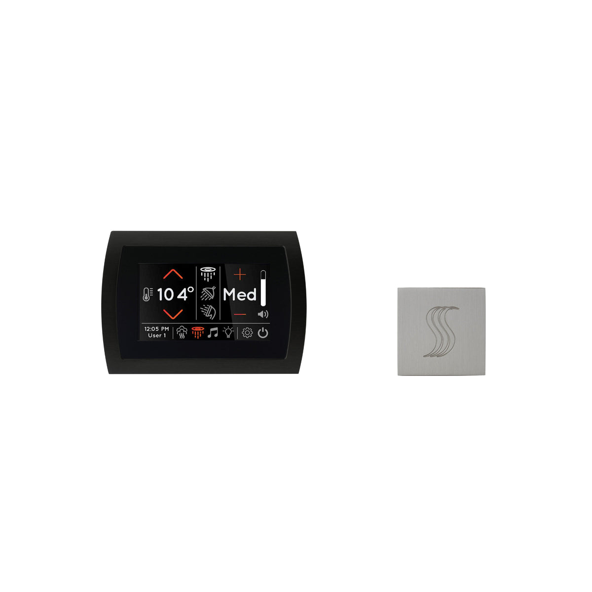 ThermaSol SignaTouch steam head kit with 5" touchscreen display and sleek design.