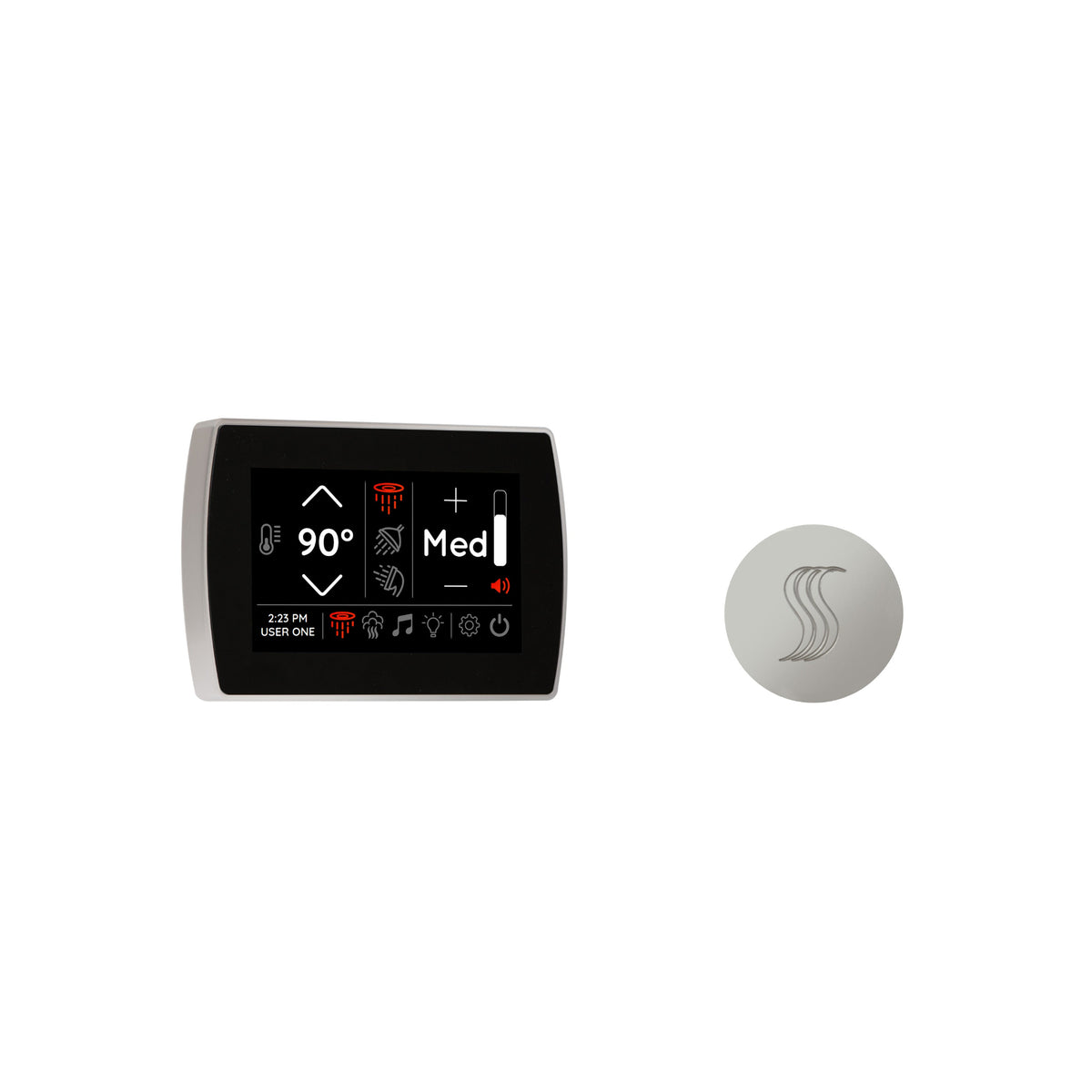 ThermaSol SignaTouch + SteamVection Steam Head Kit | 5" Touchscreen | 15 Finishes with touchscreen display and steam head.