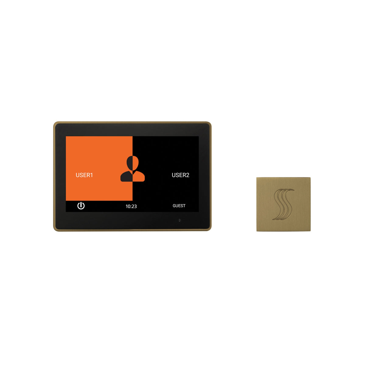 ThermaSol ThermaTouch2 + SteamVection kit — 10", Square, Satin Brass