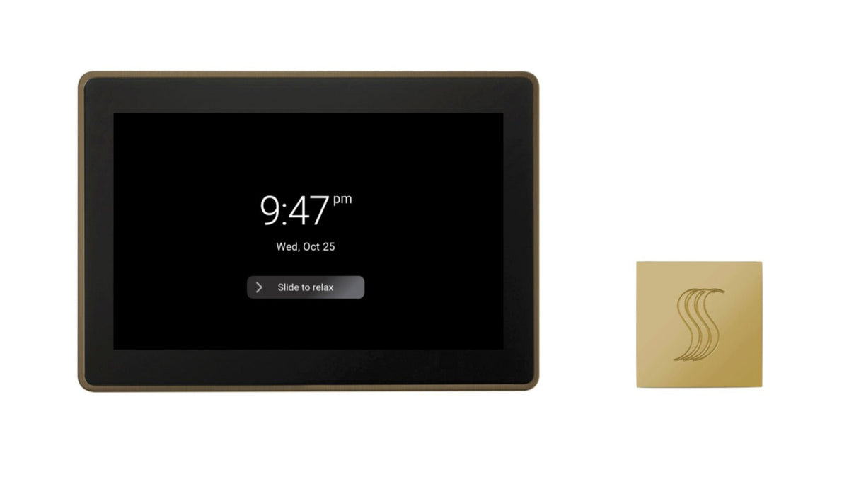 ThermaSol ThermaTouch2 + SteamVection kit — 15", Square, Polished Brass