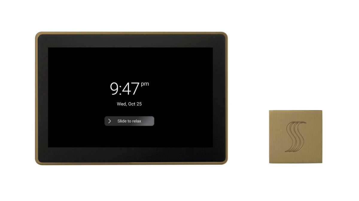 ThermaSol ThermaTouch2 + SteamVection kit — 15", Square, Satin Brass