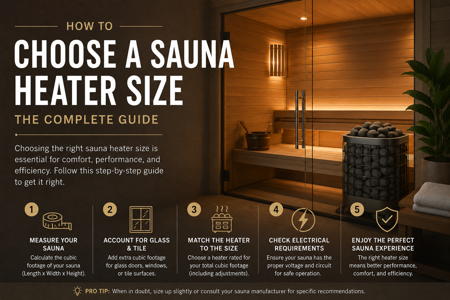 How to choose a sauna heater size — Prime Regeneration sizing guide