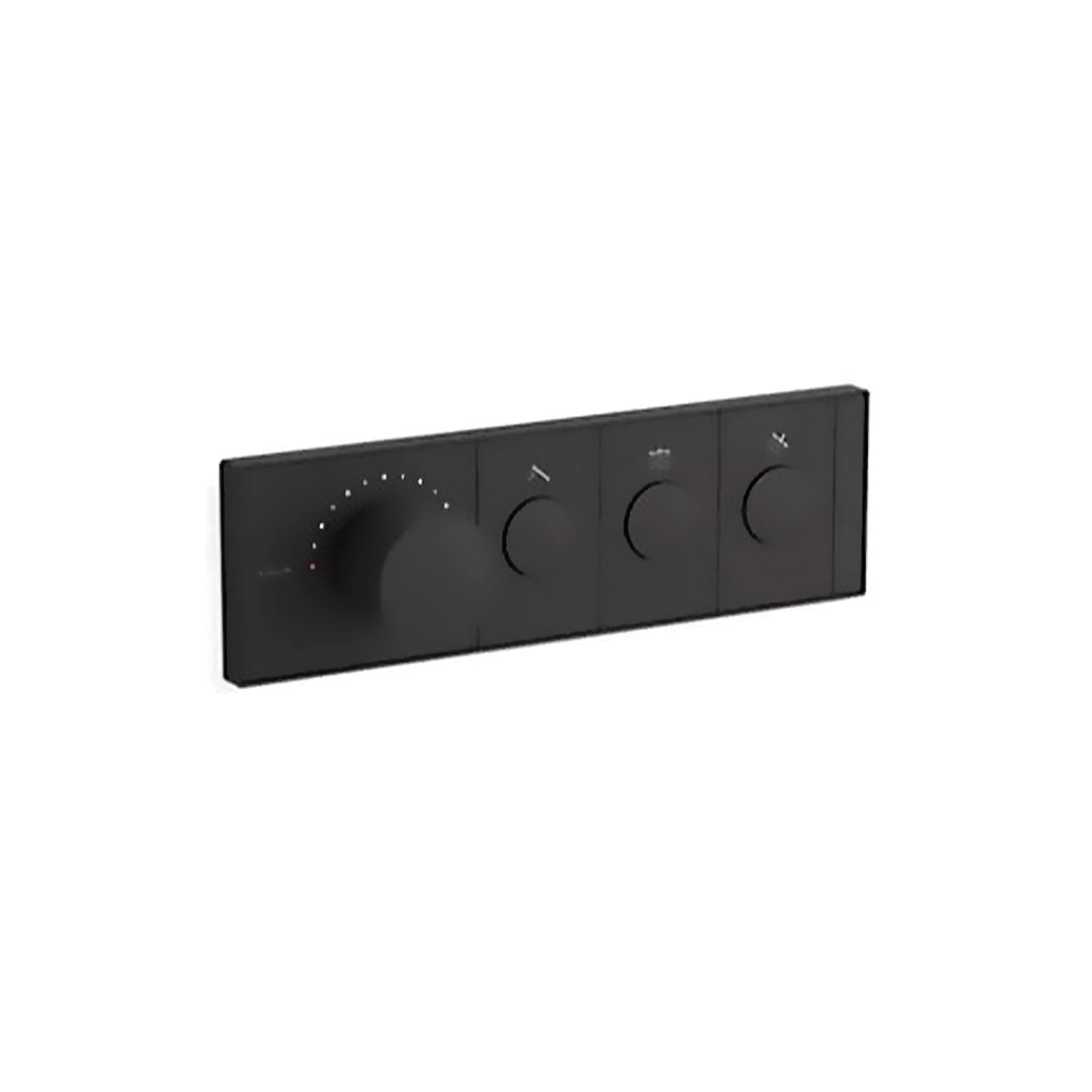 Kohler K-26347-9 Anthem Three-Outlet Recessed Thermostatic Valve Control in Matte Black