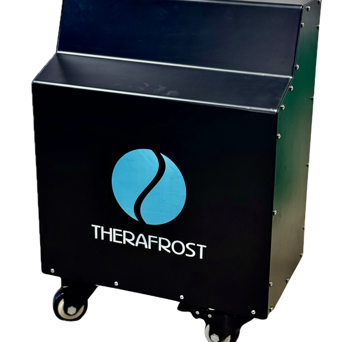 TheraFrost Flow ice bath equipment with advanced filtration and mobility wheels.
