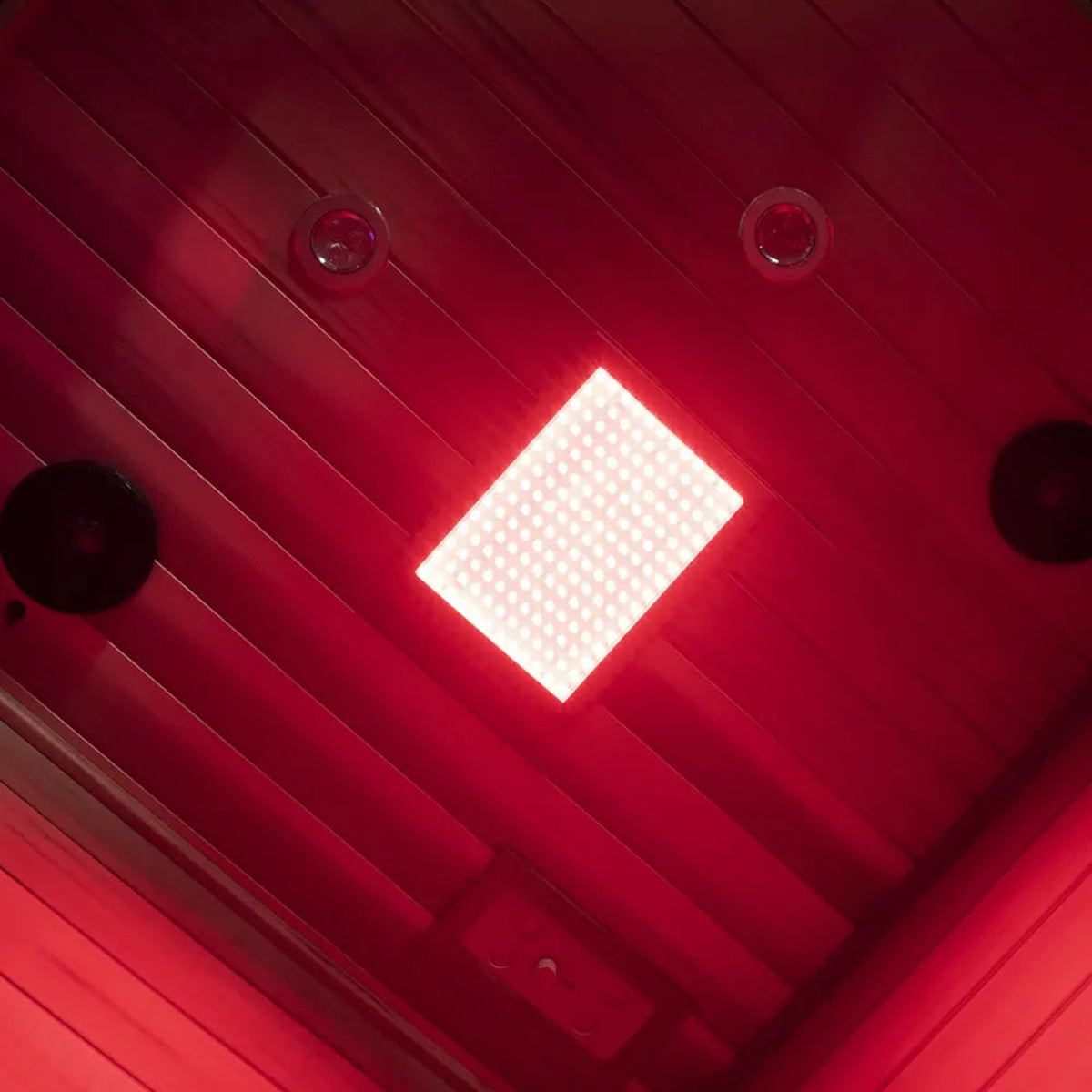 Wizzisaunas S07 Red Cedar infrared sauna –ceiling view