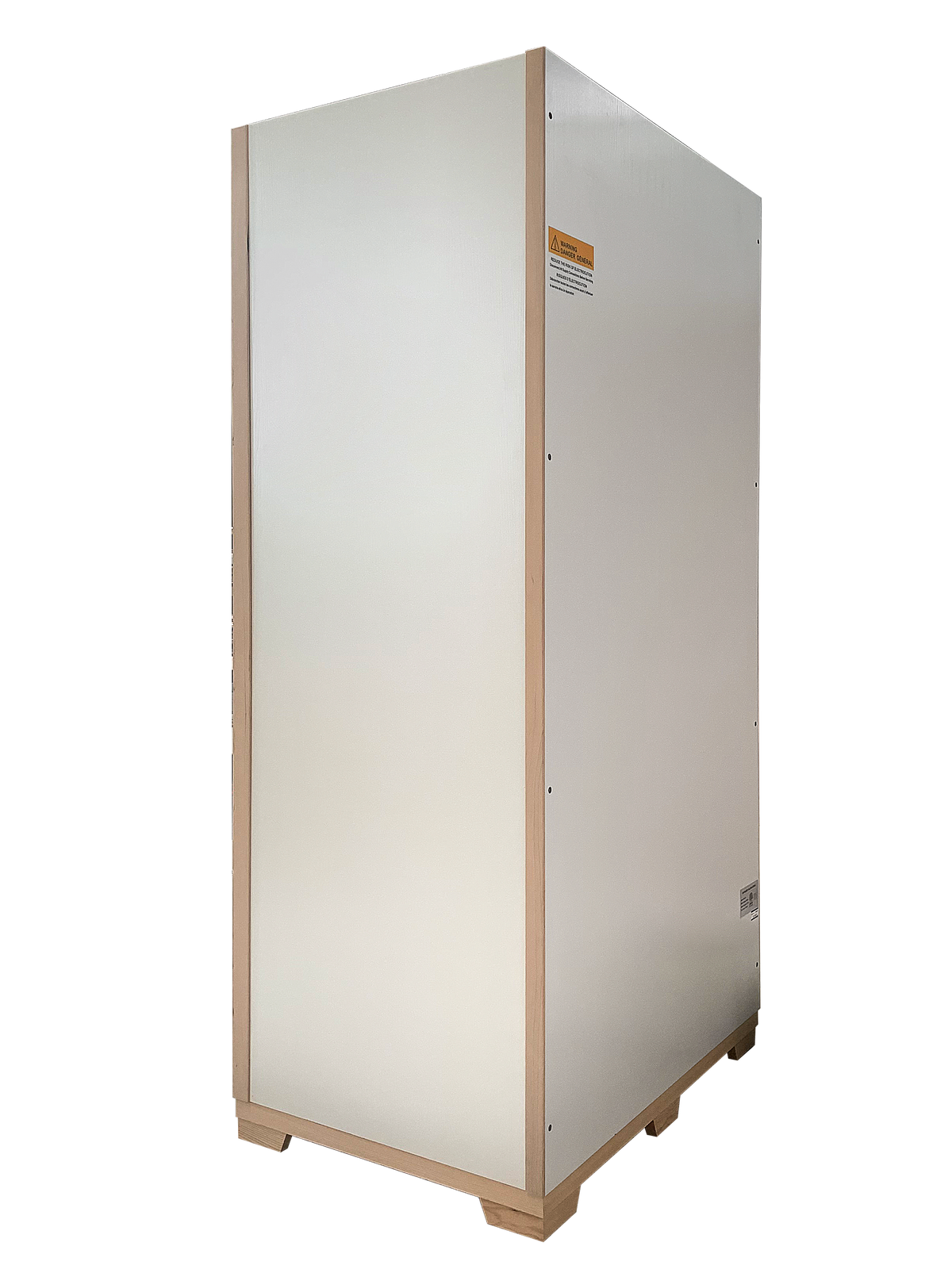 Blisspod Vienna 1-Person Far Infrared Sauna side view, made of Canadian Hemlock, showcasing sleek design.
