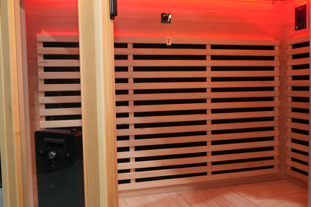 4-5 Person Full Spectrum Infrared Sauna with Red Light Therapy | Blisspod Vienna RED