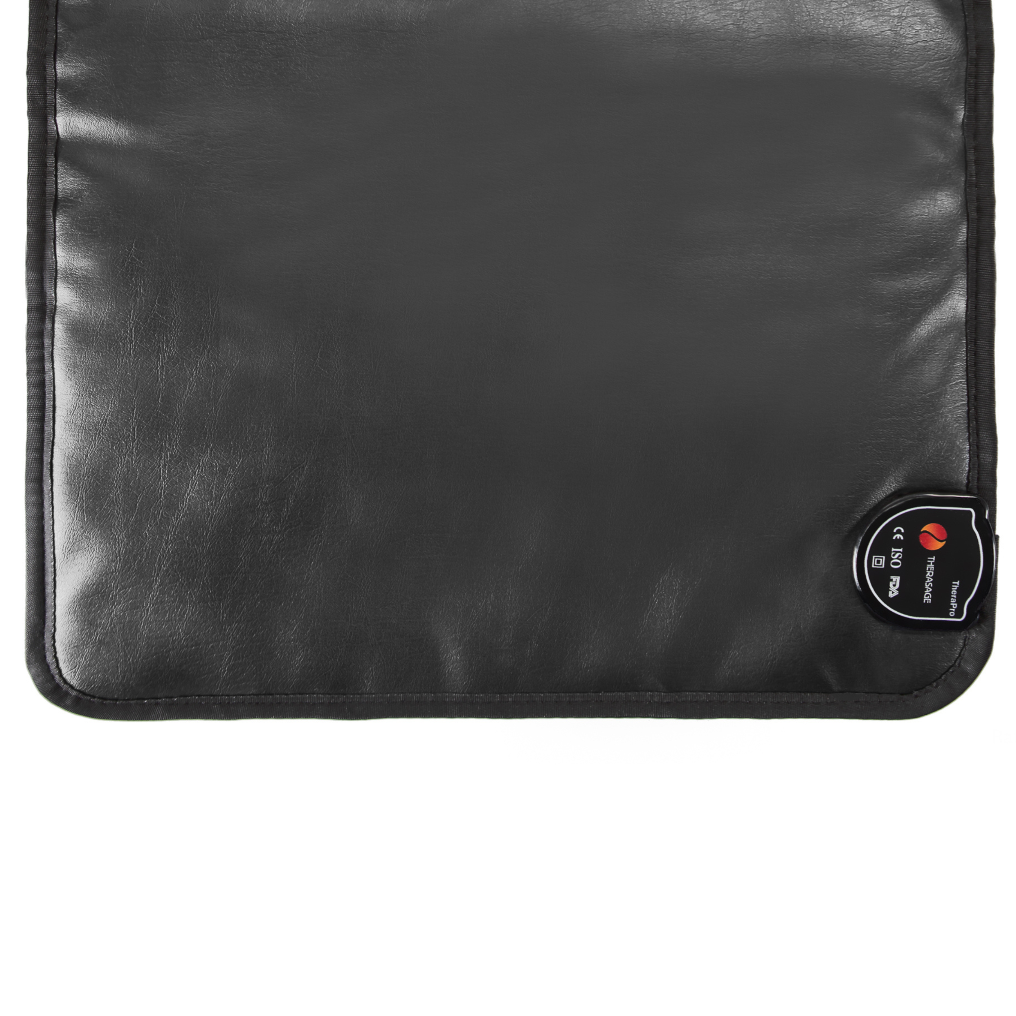 TheraPro PEMF infrared red light therapy recovery pad, sleek black design with control panel for wellness.