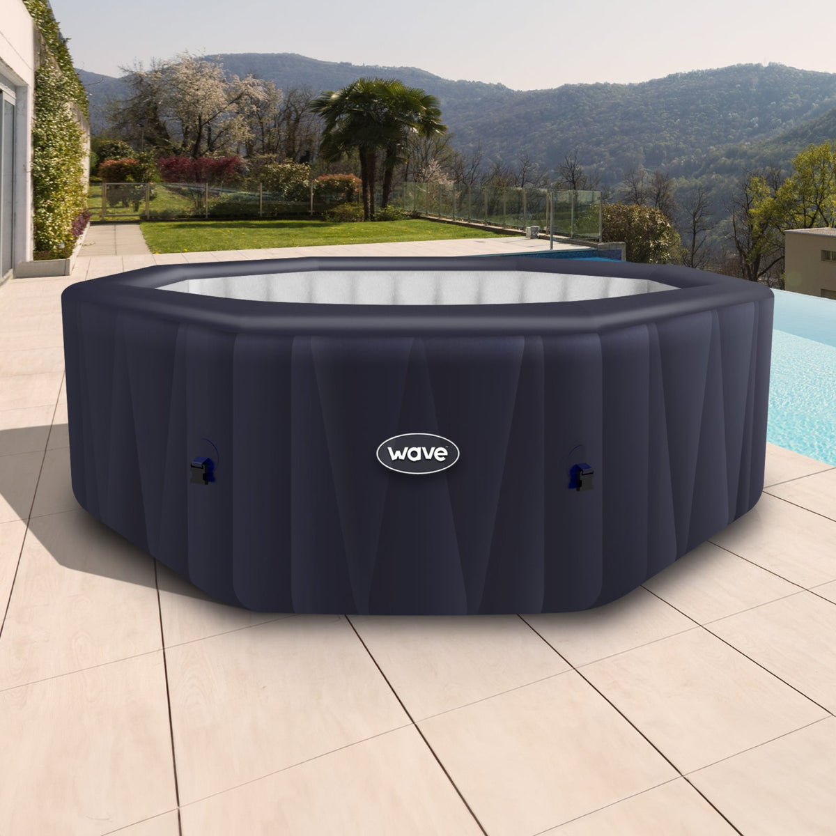 Aegean Wave hot tub Navy