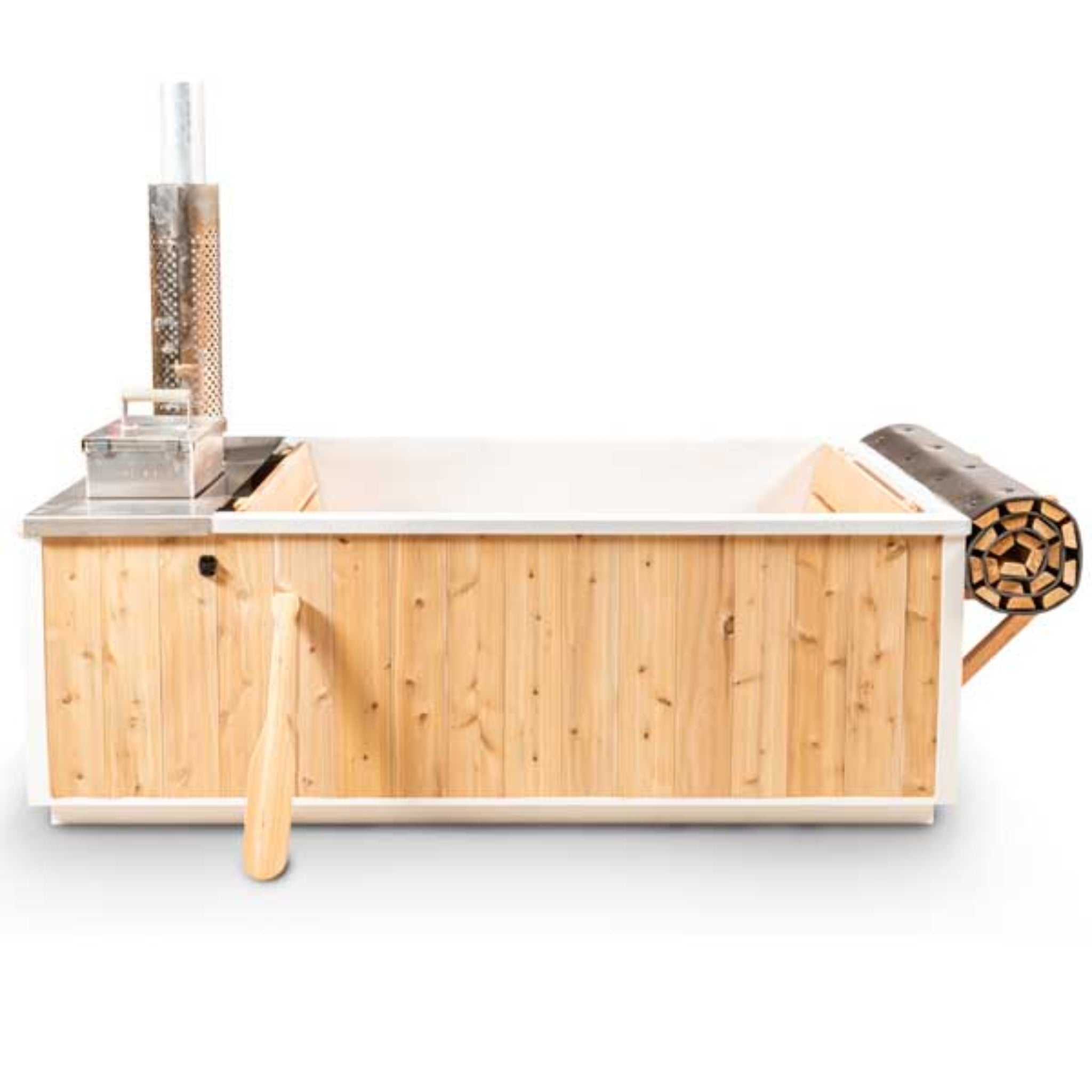 LeisureCraft Starlight outdoor cedar hot tub front view