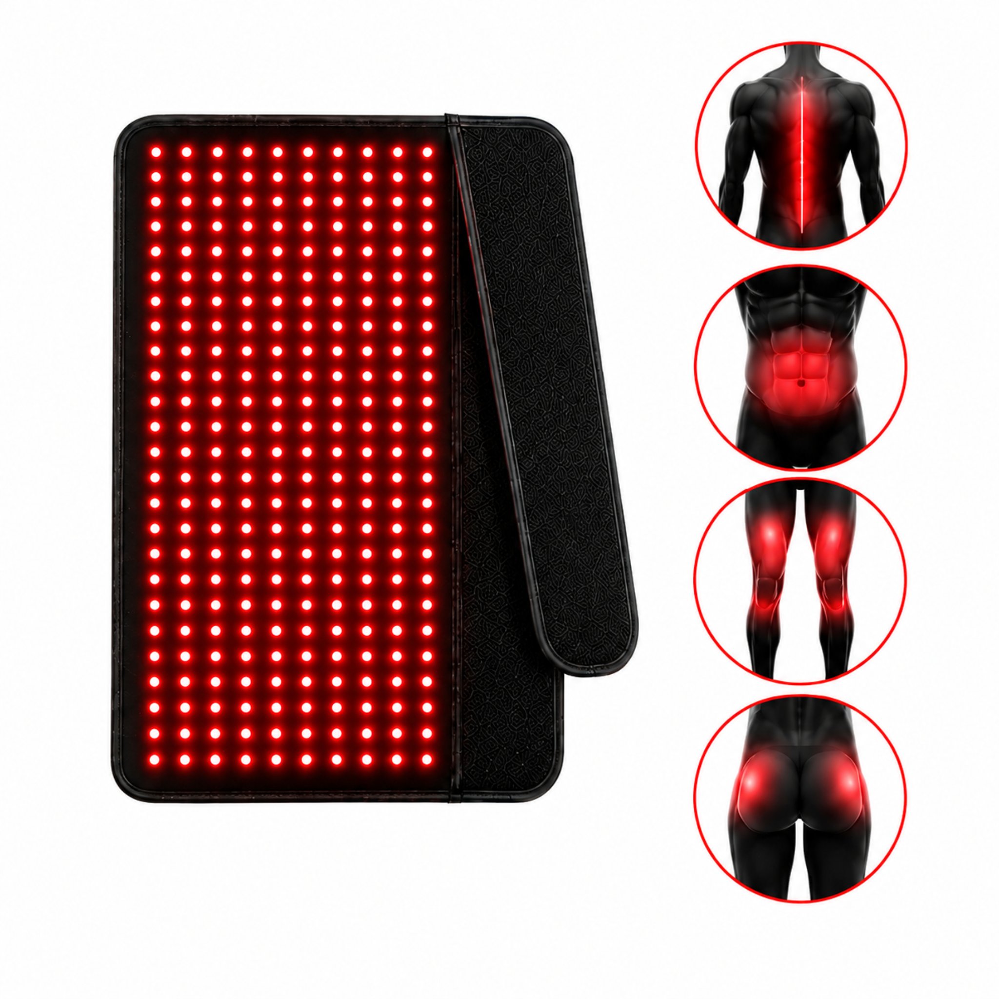 Red Light Pro Devices Medium Red Light Therapy Pad | 16" x 11" | 1,188 LEDs showing health benefits for body relief.