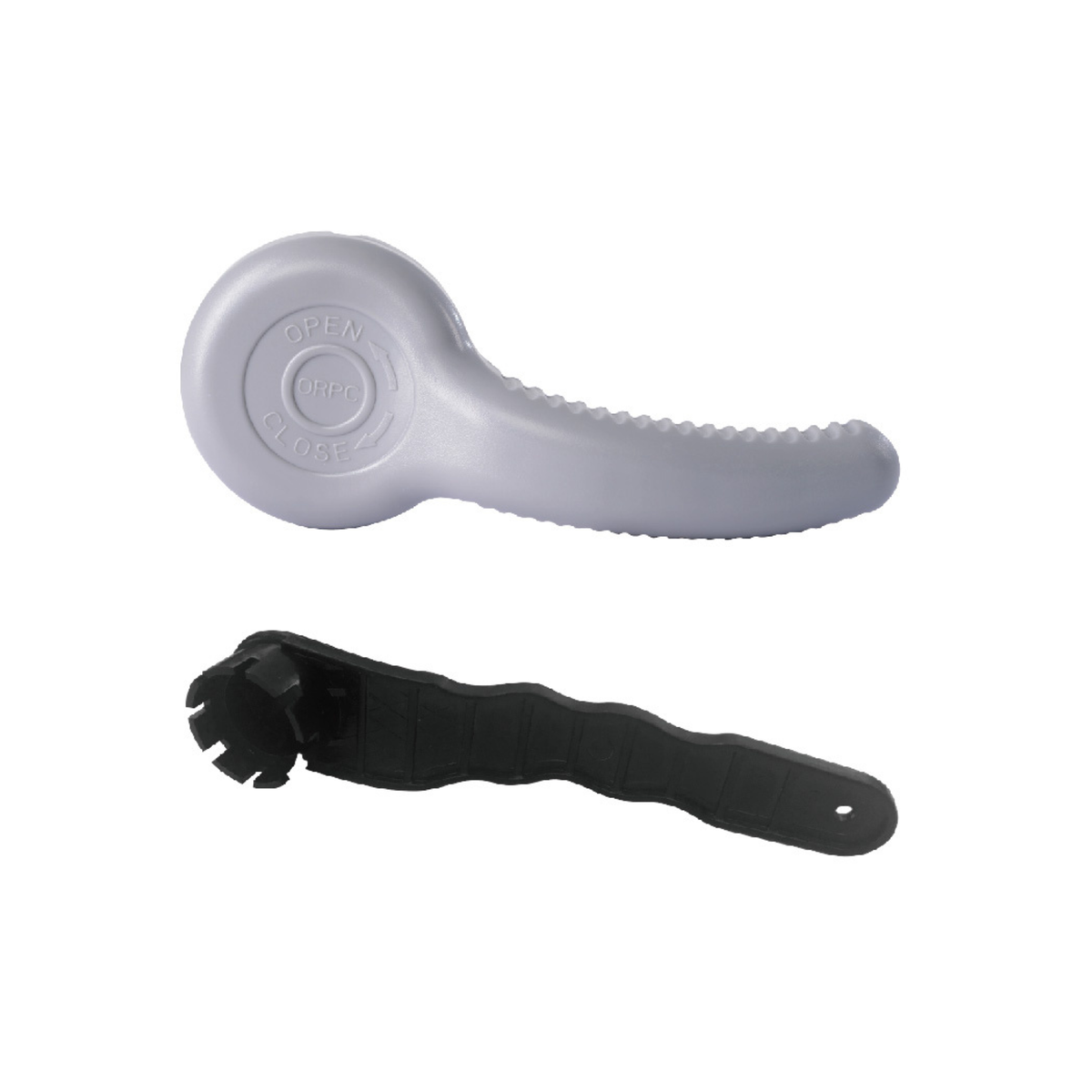 MSPA Cocoon rigid hot tub lever and tool for opening and closing spa features.