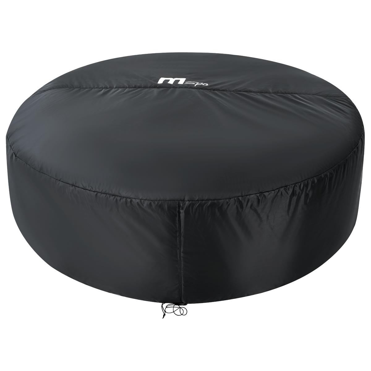 MSPA Verto Series rigid hot tub cover in black, designed for protecting spas and hot tubs from the elements.