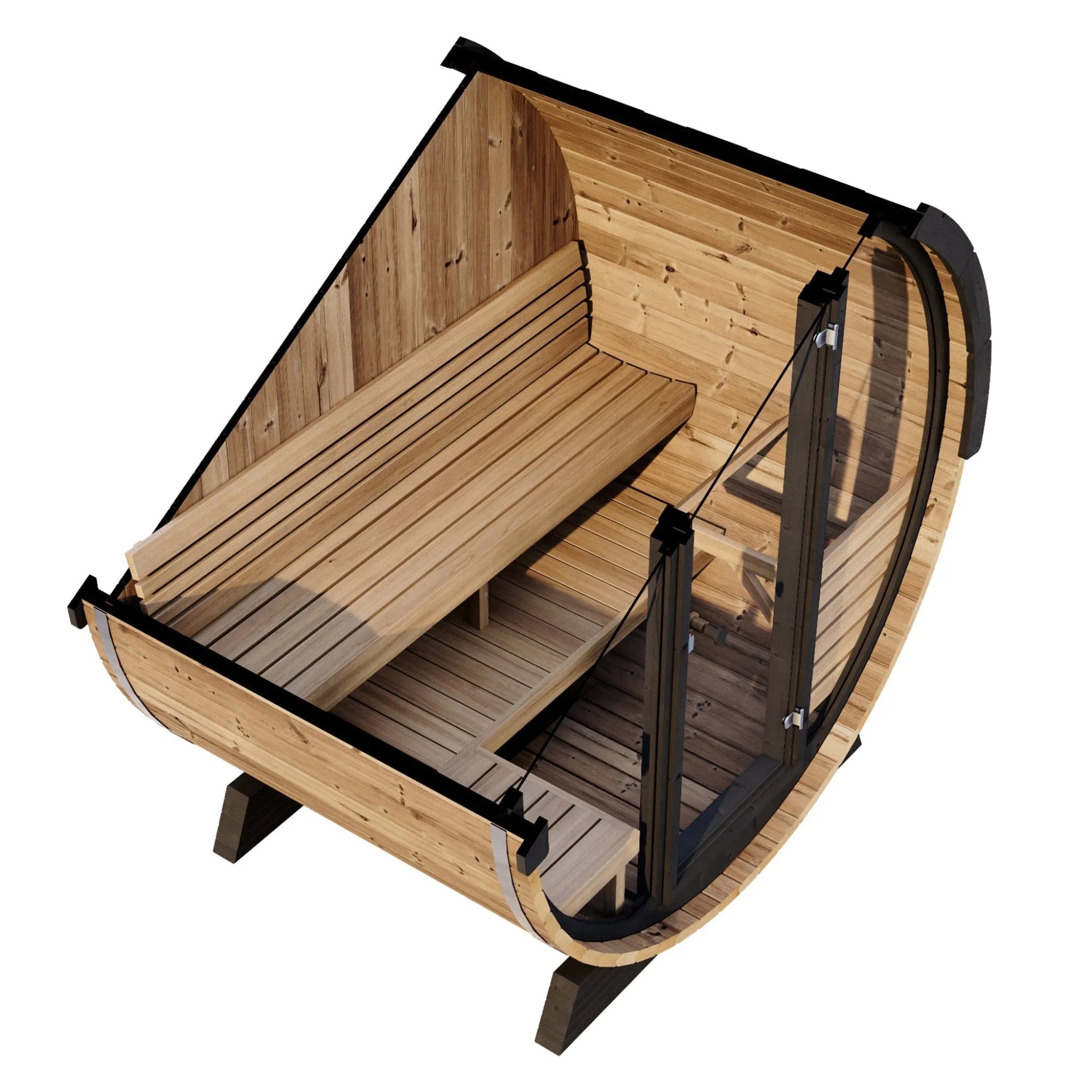 SaunaLife CL3G cube sauna kit — cutaway view showing interior layout