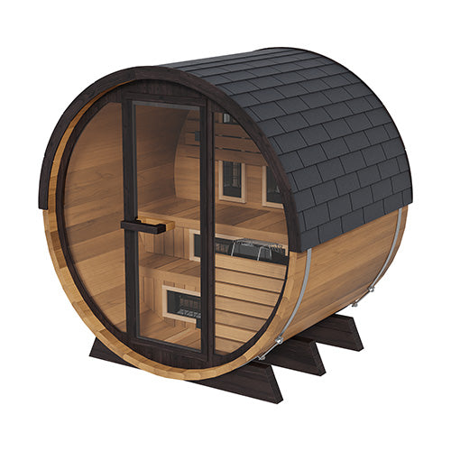 Finnmark FD-6 Combo Barrel Sauna - Outdoor Infrared + Traditional Cedar Sauna