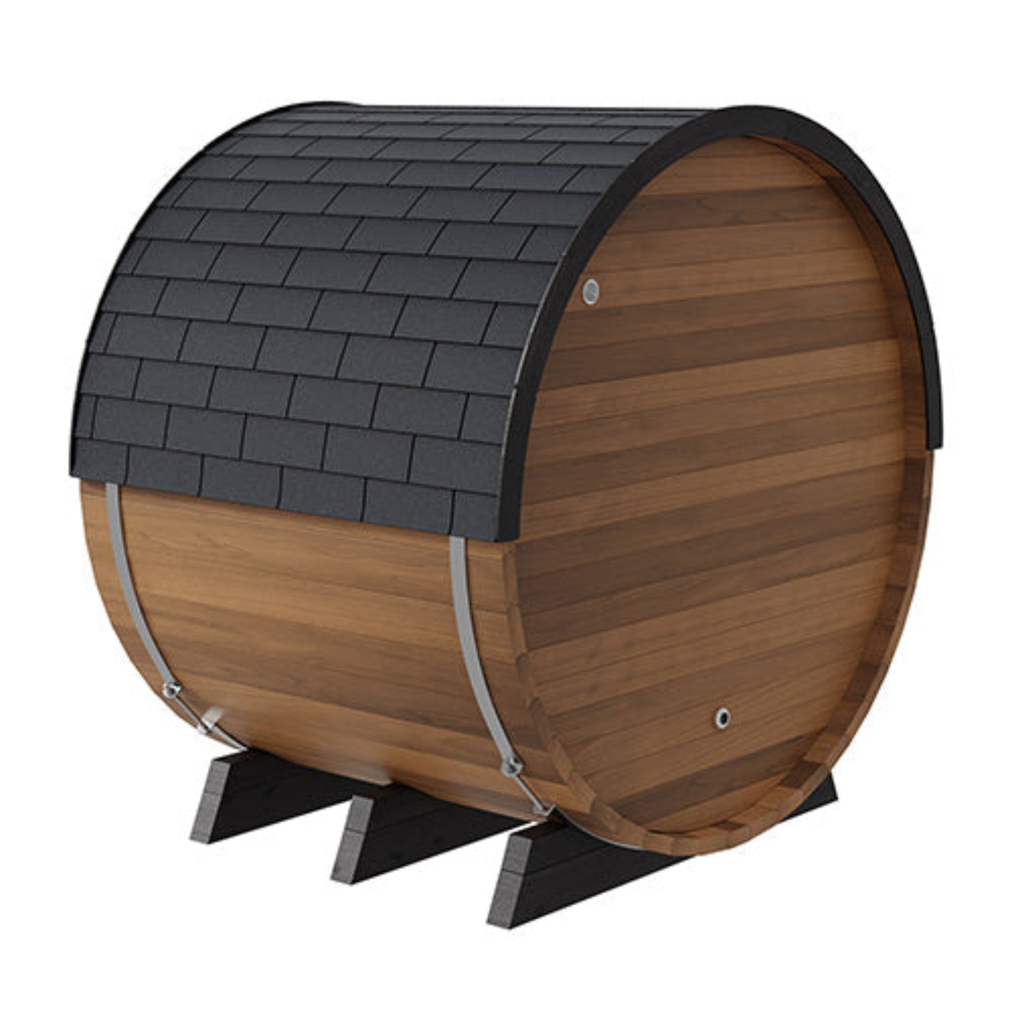 Finnmark FD-6 combination barrel sauna side back right angle view