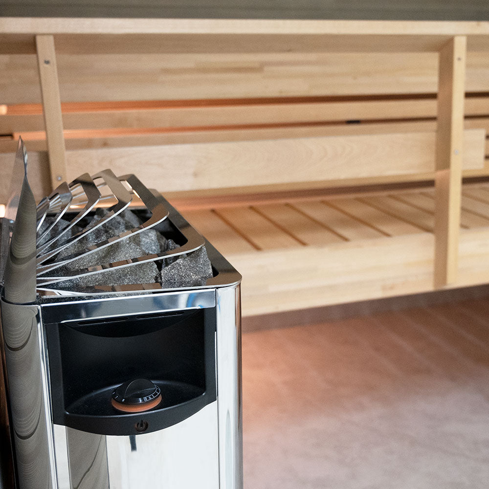 Harvia The Wall SWS80 Electric Sauna Heater, Stainless Steel