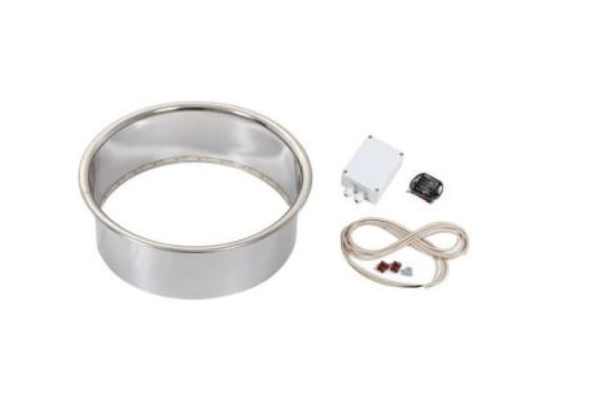 Harvia HPCU2L embedding flange parts on a white background