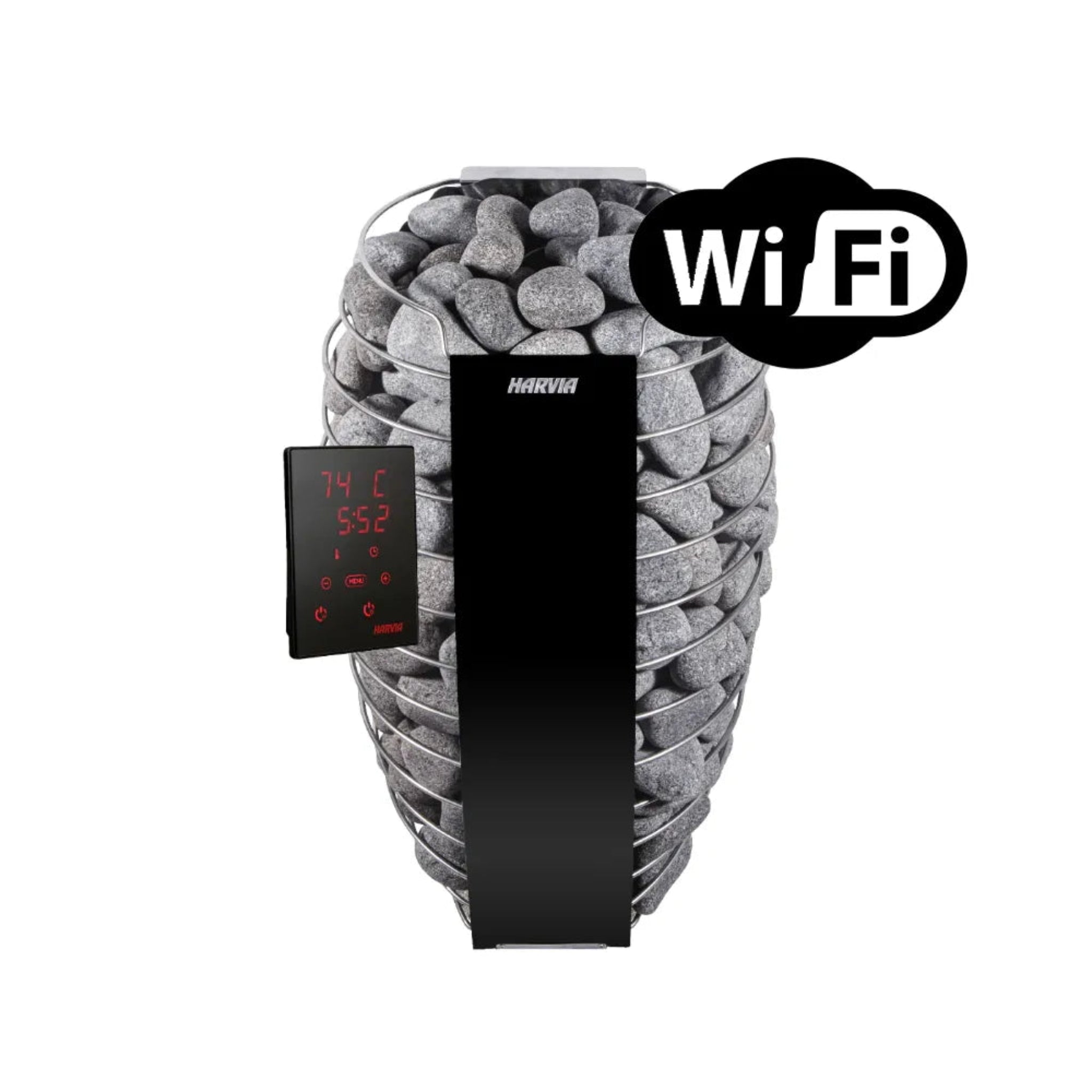 Included 8kW WiFi sauna heater for Tampere barrel sauna