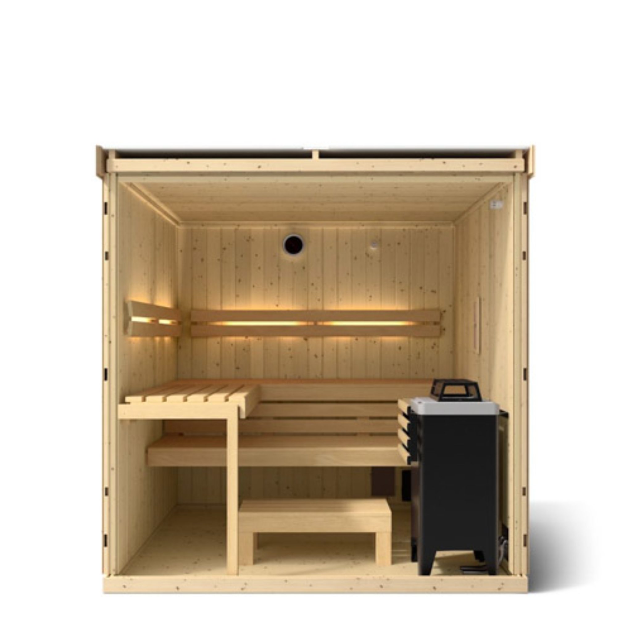 Kohler C1 Indoor Sauna Kit – 5-Person Size Front View