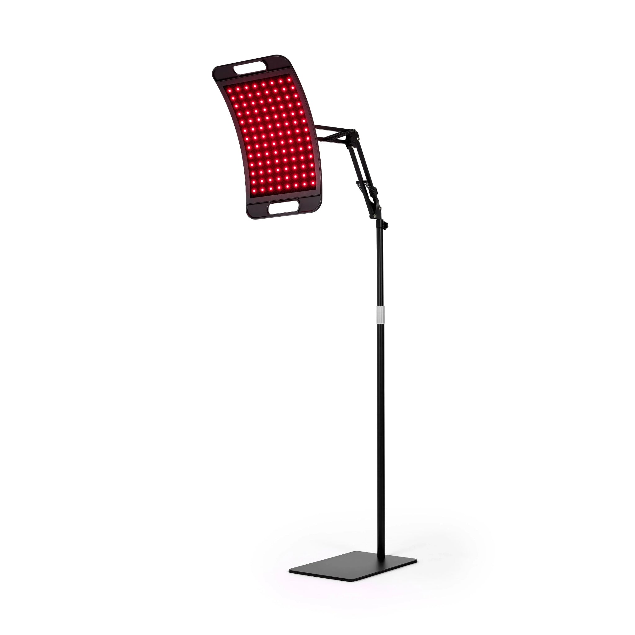 Nicebeam Red light therapy device on a stand with a white background