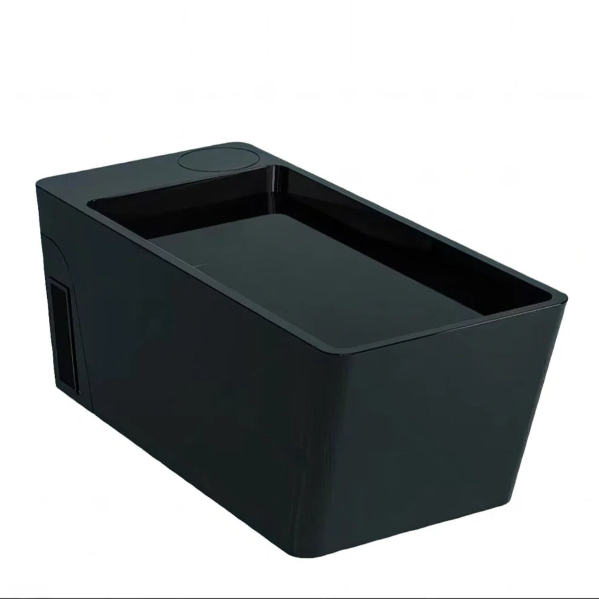Black Orivon tub on a white background