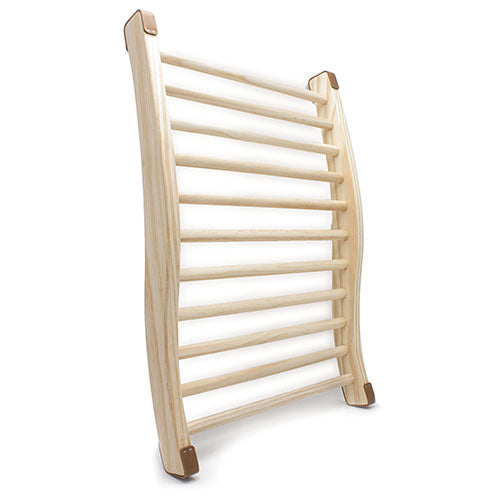 PROSAUNAS S-Shaped Sauna Backrest | Ergonomic Wood Back Support | Pine or Cedar
