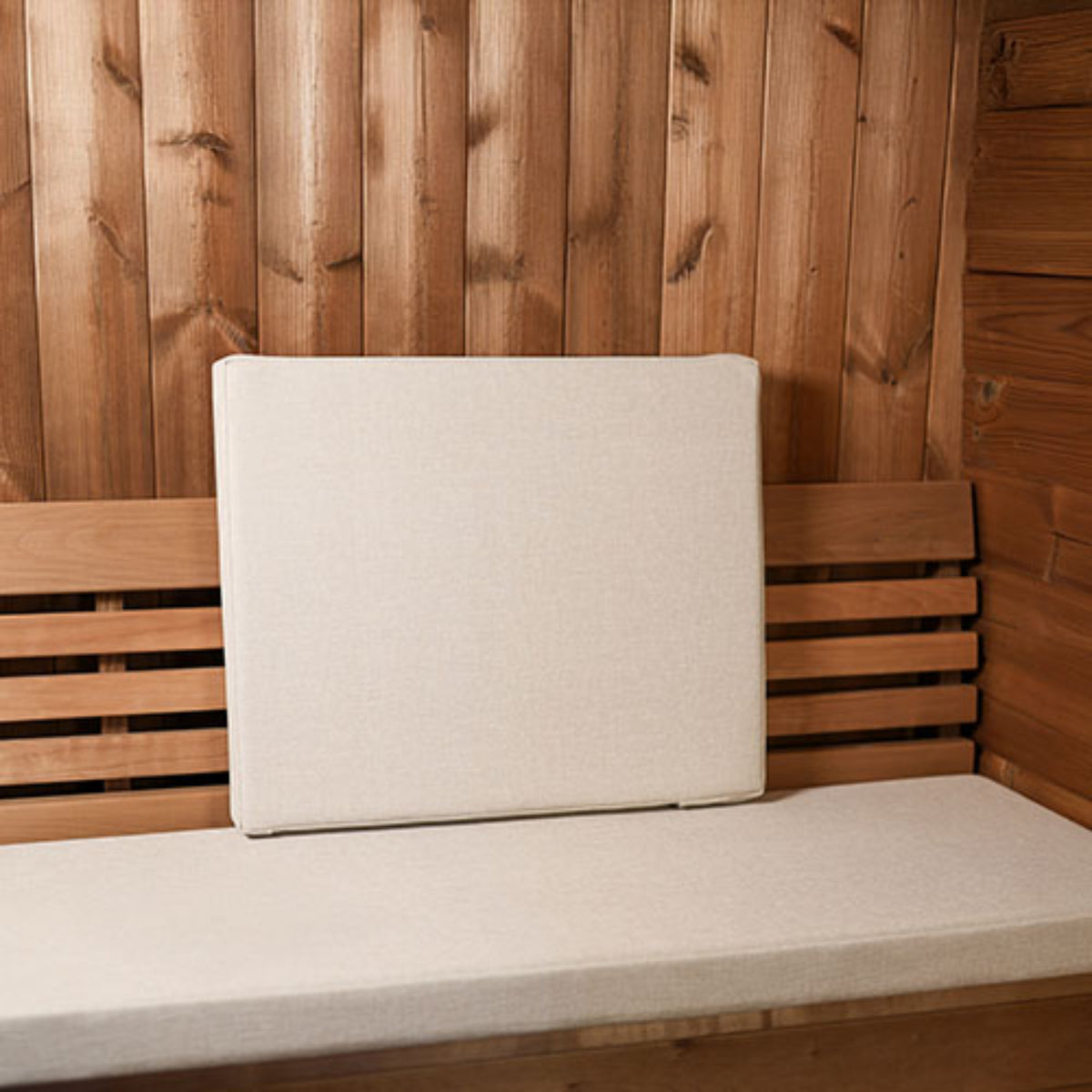 Prosauas sauna cushion in a sauna