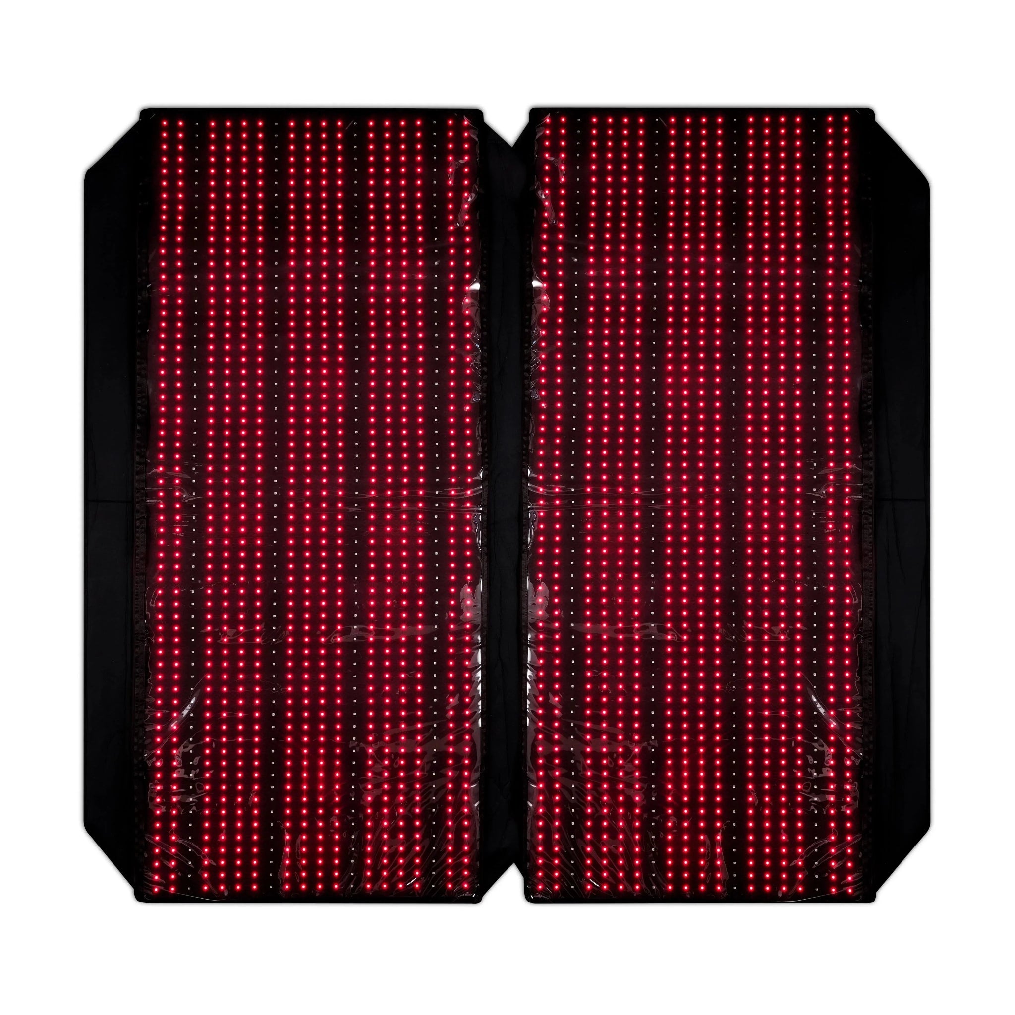 Nicebeam red light therapy bag opened up on a white background.