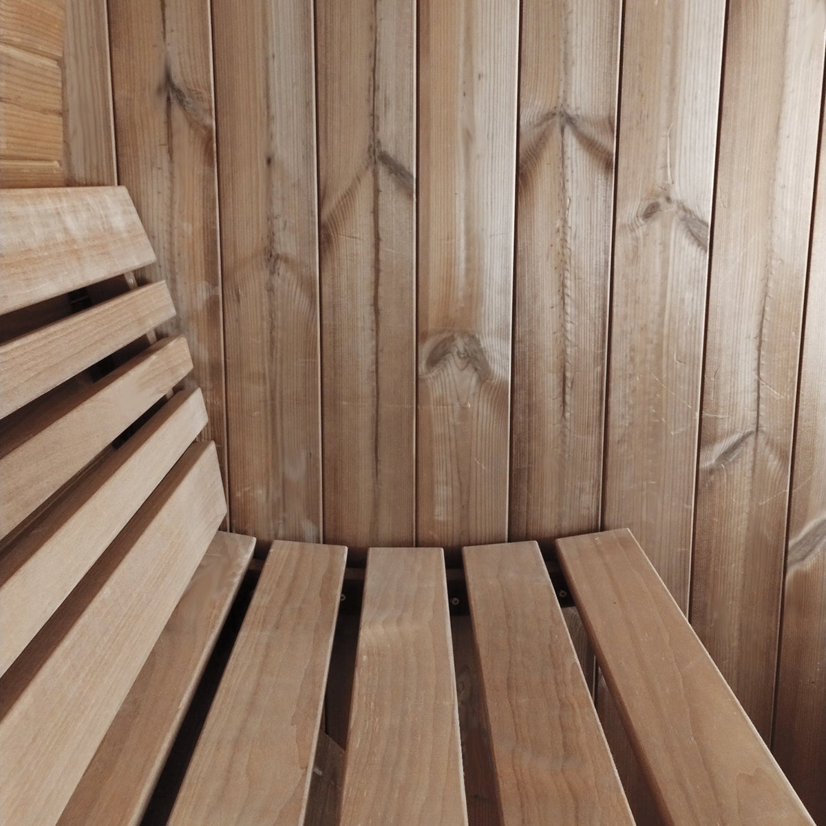 SaunaLife E8WB Thermo-Aspen bench closeup