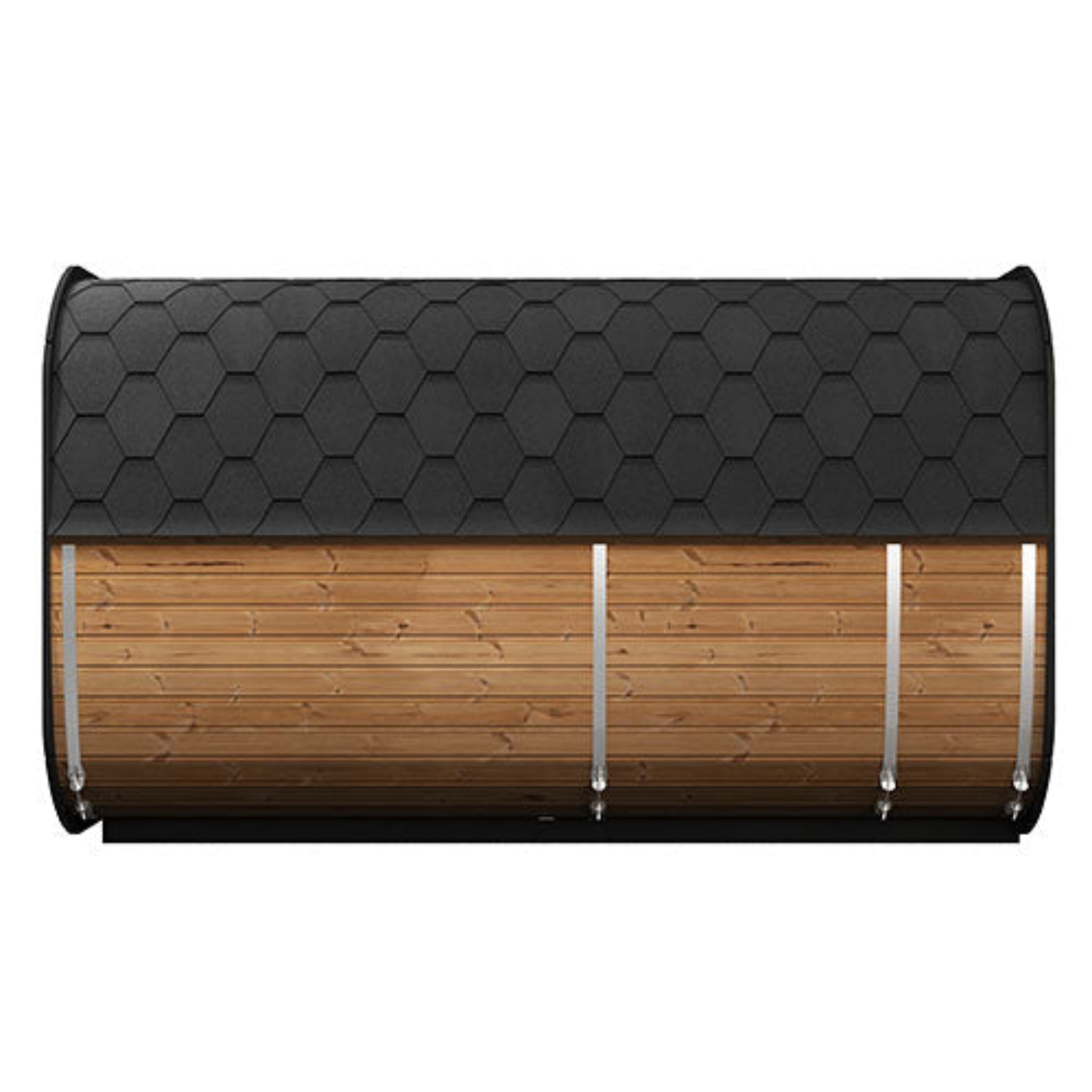 SaunaLife Cube-Series Model CL12GCP 8-Person Outdoor Sauna Suite Kit – Side View
