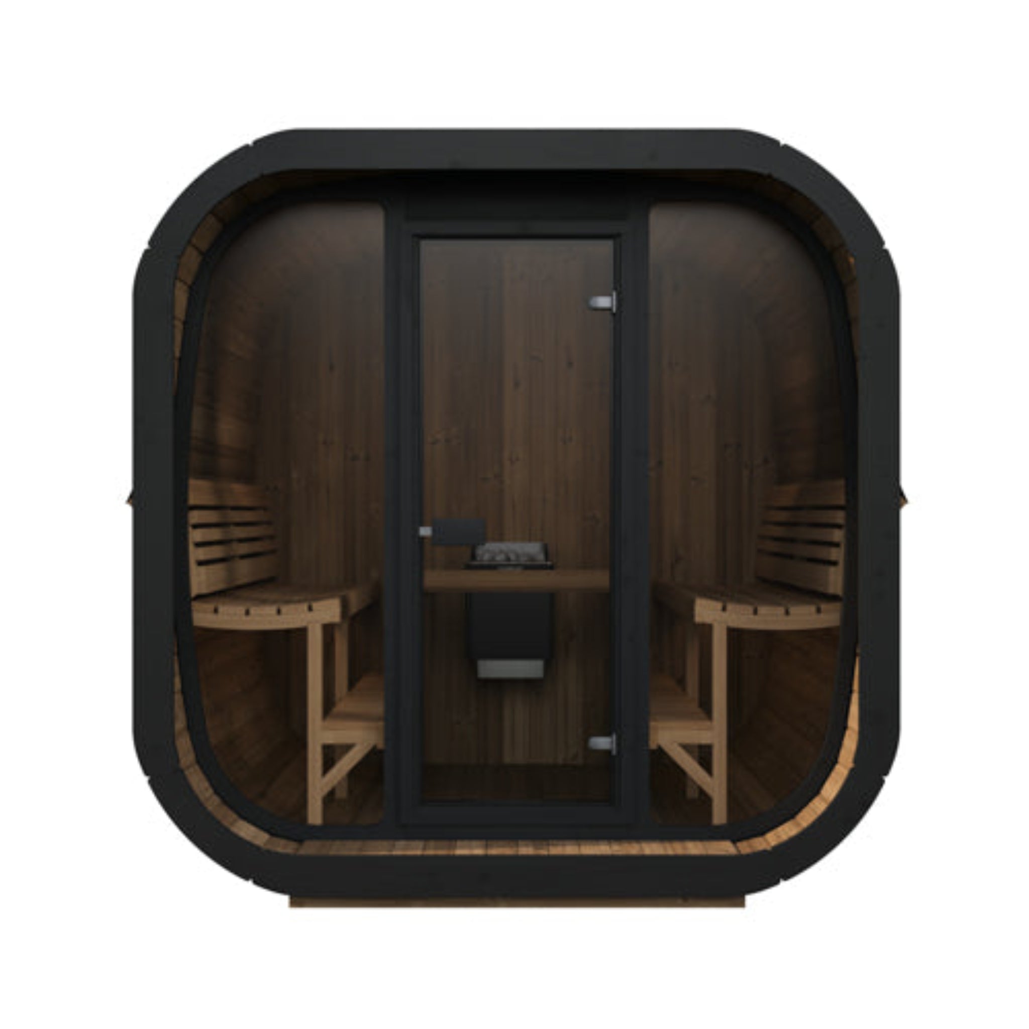 7G 6-Person Outdoor Sauna Kit – Front View