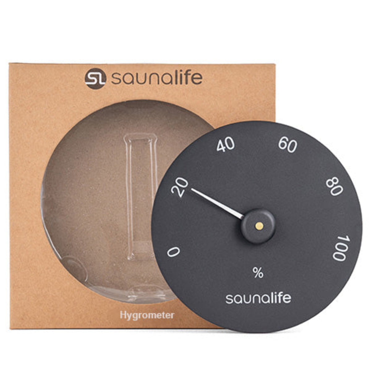SaunaLife designer sauna hygrometer humidity gauge – view 2