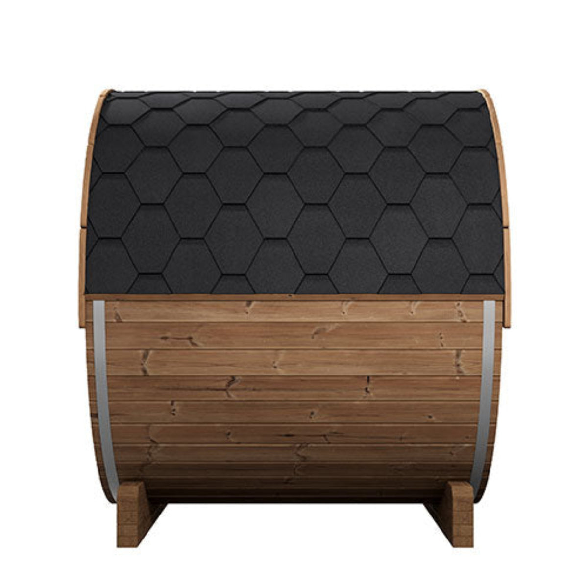 SaunaLife ERGO-Series Model E7G Outdoor Barrel Sauna side view
