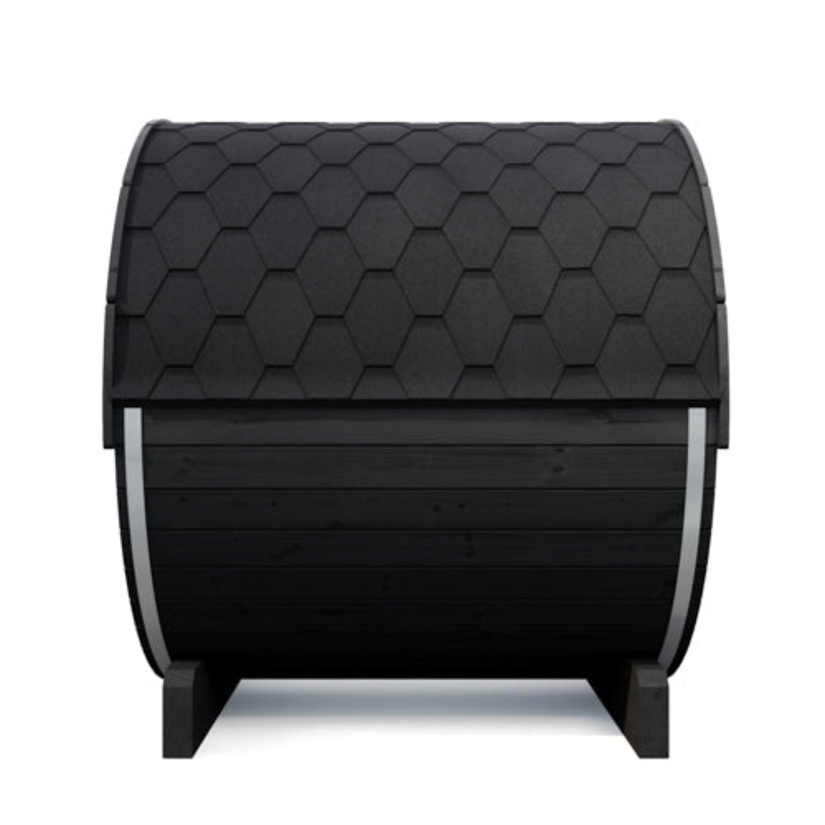 SaunaLife ERGO-Series Model E7GB Outdoor Barrel Sauna Side view