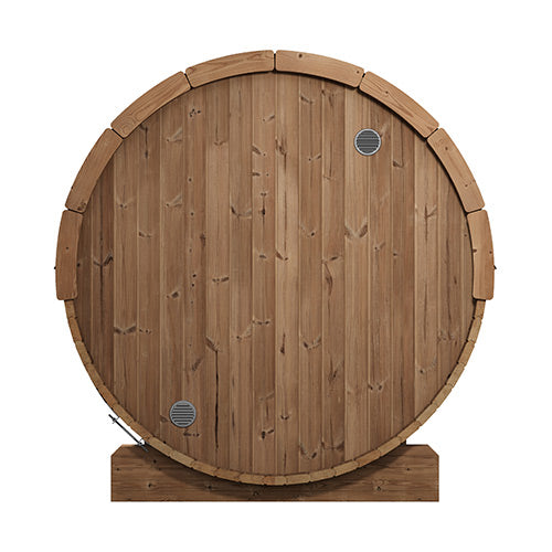Outdoor Barrel Sauna | SaunaLife ERGO-Series E8B | 6-Person Black