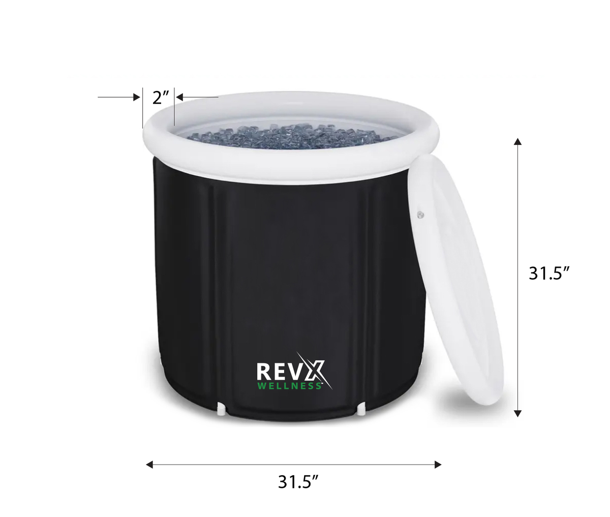 RevX Ice Pod width and height diagram