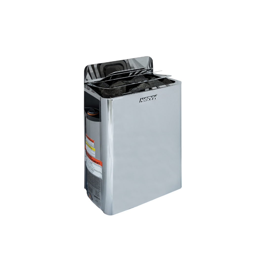 Harvia The Wall SWS80 Electric Sauna Heater, Stainless Steel