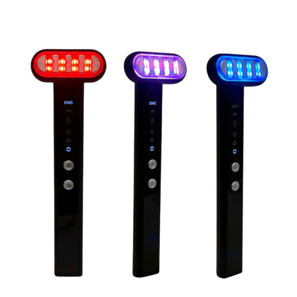 TheraSculpt™ Facial Sculpting & Red Light Therapy Device with red, purple, and blue LED lights for skincare.