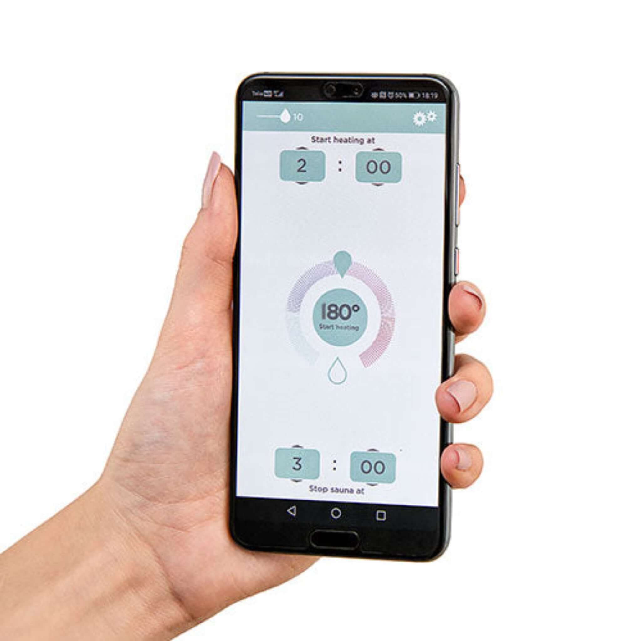 HUUM UKU Wi-Fi control paired with HUUM DROP sauna heater