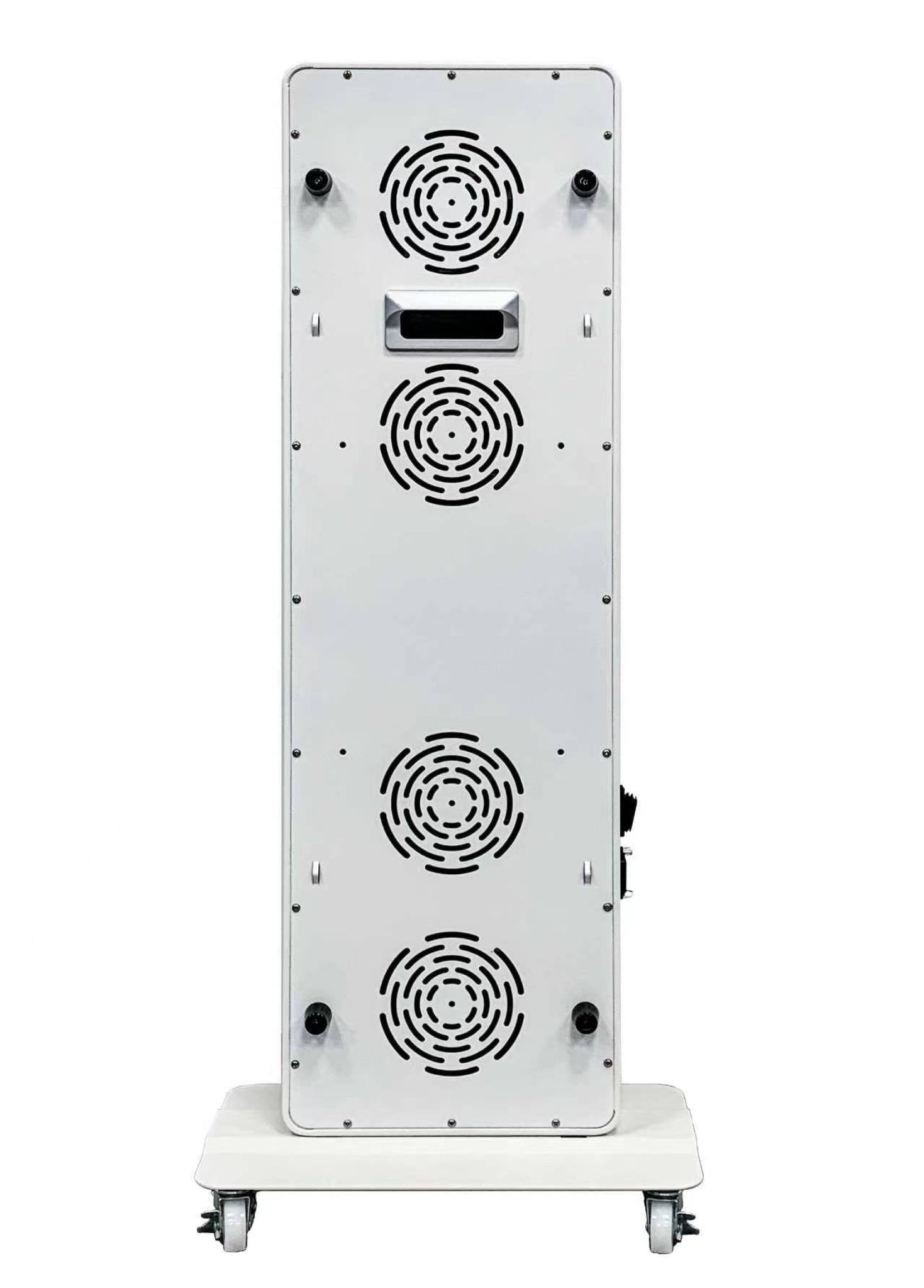 back view of the NiceBean red light therapy device on wheels