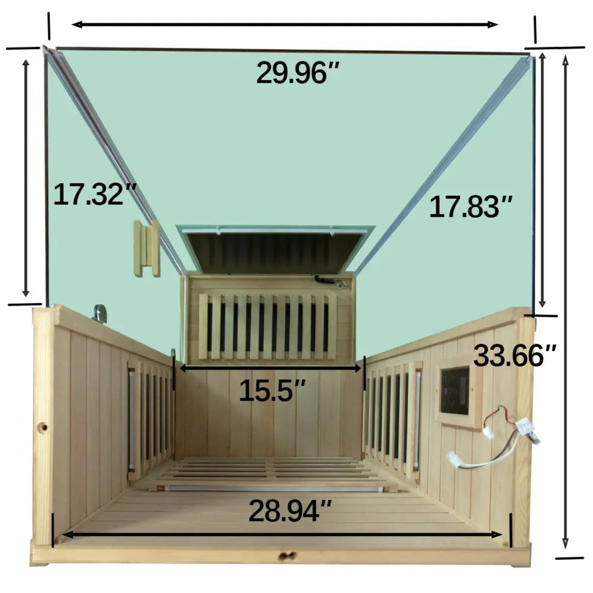 Wizzisaunas 909MX mini infrared sauna inside dimensions
