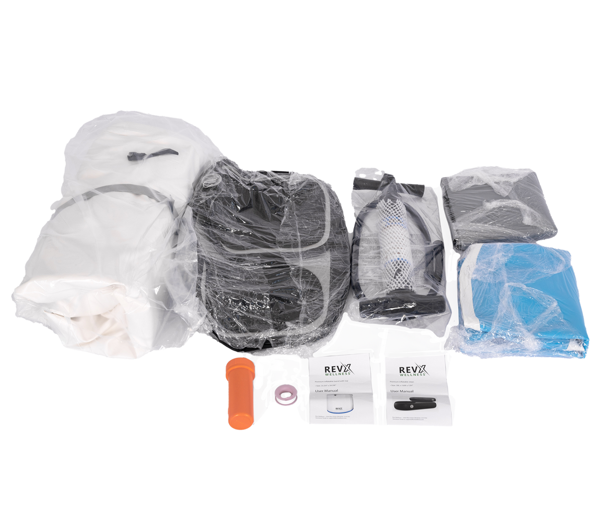 RevX Inflatable Barrel kit with pump, mat and accessories