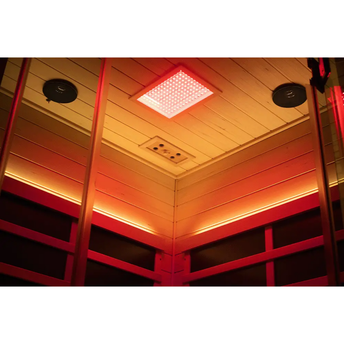 Wizzisaunas S07 Red Cedar infrared sauna – ceiling view