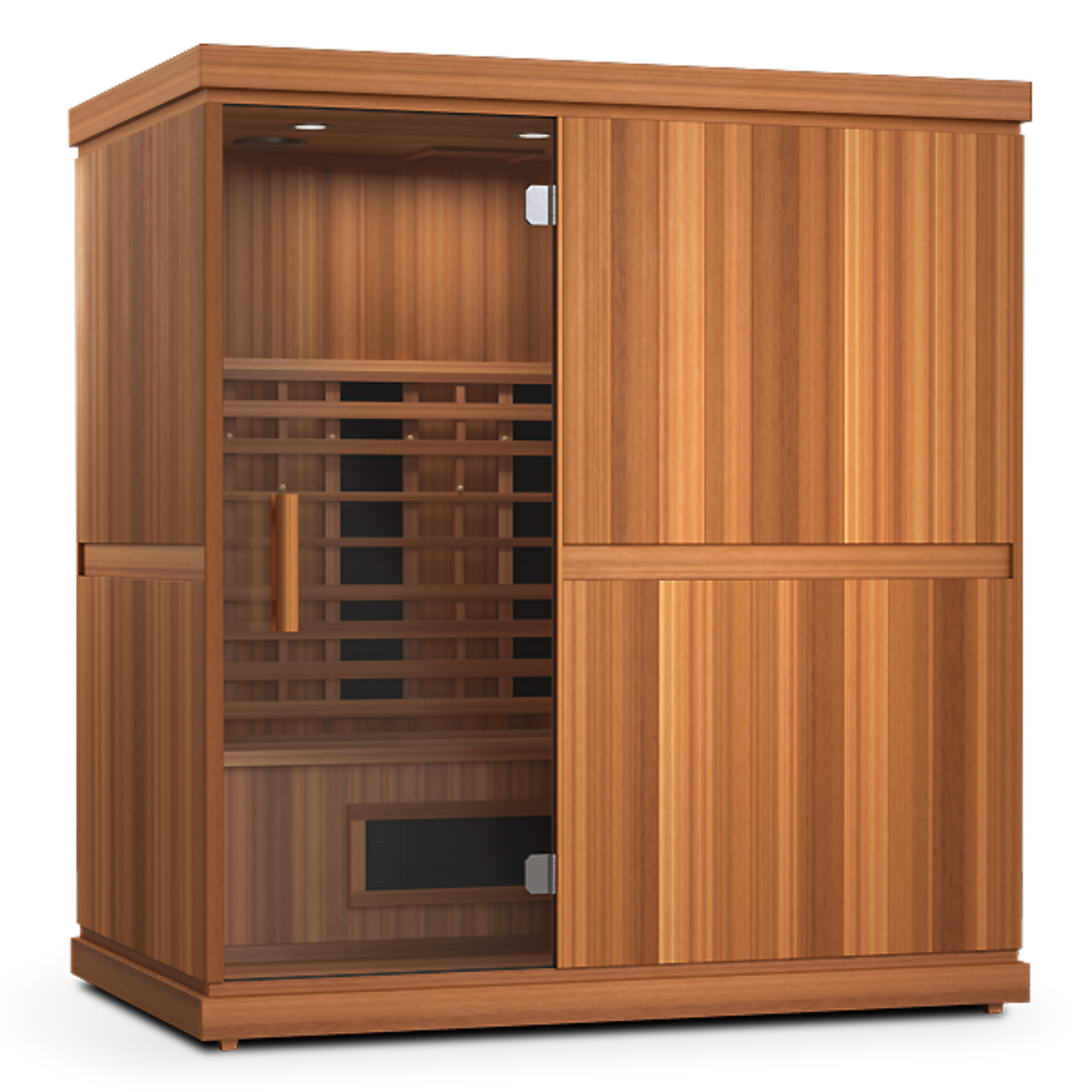 Finnmark FD-3 4-person full spectrum infrared sauna overview graphic