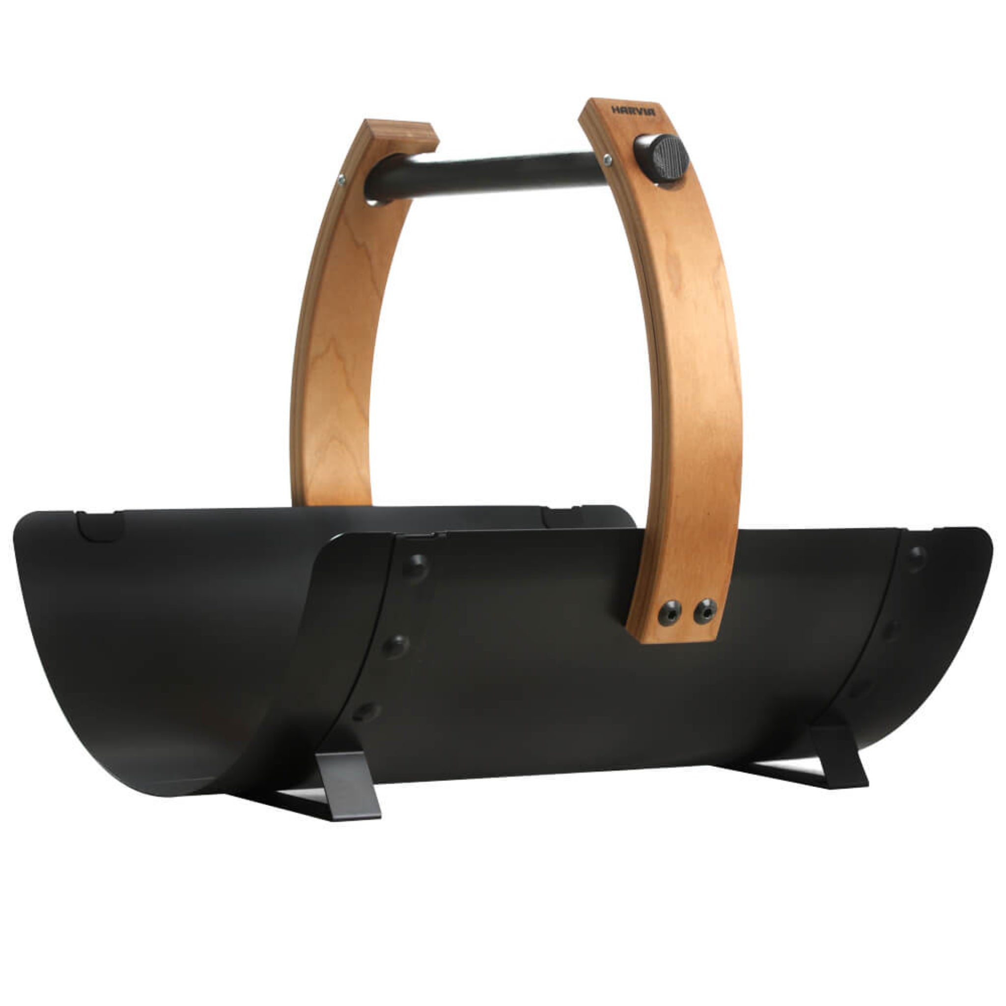 Harvia Legend Firewood Basket SASPO102 — full product view, wood and metal design
